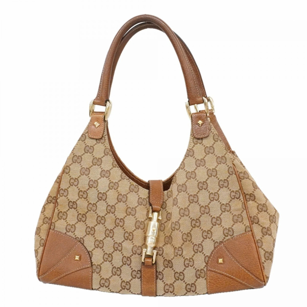 GUCCI Brown Canvas Jackie Bag